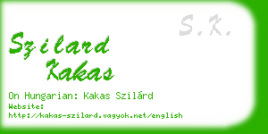 szilard kakas business card