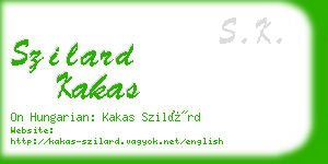 szilard kakas business card